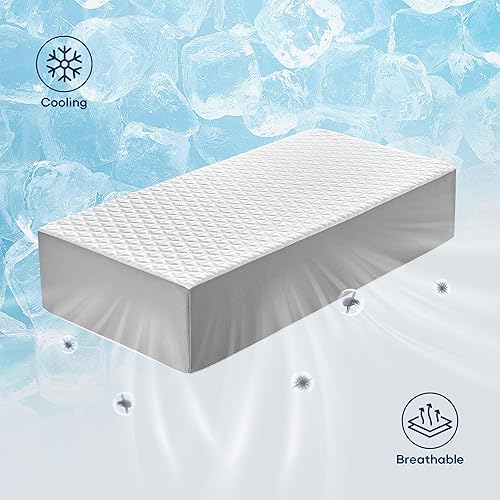 Miniatura 2 de Kehangte Almohada de cubo refrescante para dormir de lado, almohada cuadrada de espuma viscoelástica para dormir de lado, firme y suave de doble