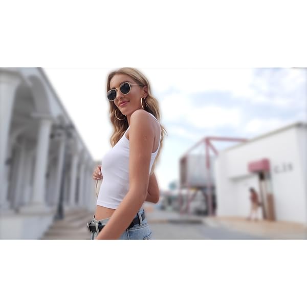 LOLONG Womens Summer Tank Tops High Neck Ribbed Top Sleeveless Casual Basic Shirts Blouses Black