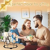 Vista 8 de Candelabro para Chimenea Portavelas: 9 Candelabros de Chimenea Portavelas de Hierro Negro para Velas de Pilar