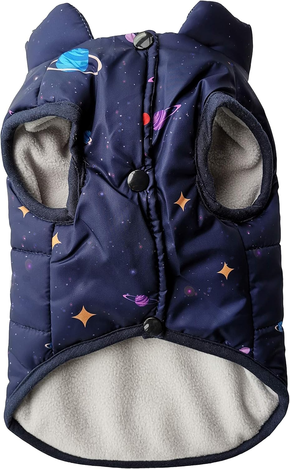 Vedem Small Dog Warm Fleece Puffer Vest Coat Puppy Cold Weather Jacket Quilted Vest Clothes (XXL, Navy-Space) : Pet Supplies