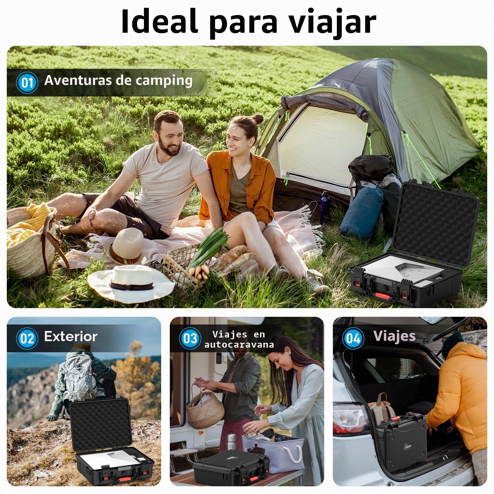 MEKEET Starlink Mini Maleta rígida Impermeable a Prueba de Golpes para Starlink Mini Dish & Accesorios, con Correa de Hombro y asa de Transporte, Espuma EVA de precisión, para Viajes, Camping