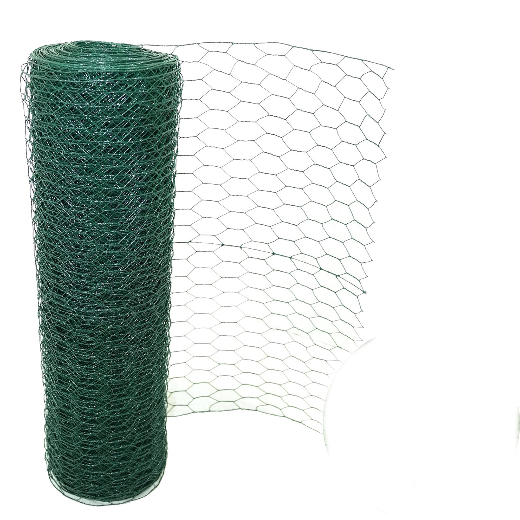 Yinf Green 0.6M X 50M Hexagonal Wire Mesh Fence Mesh Garden Wire Netting Agriculture Poultry Netting Chicken Wire