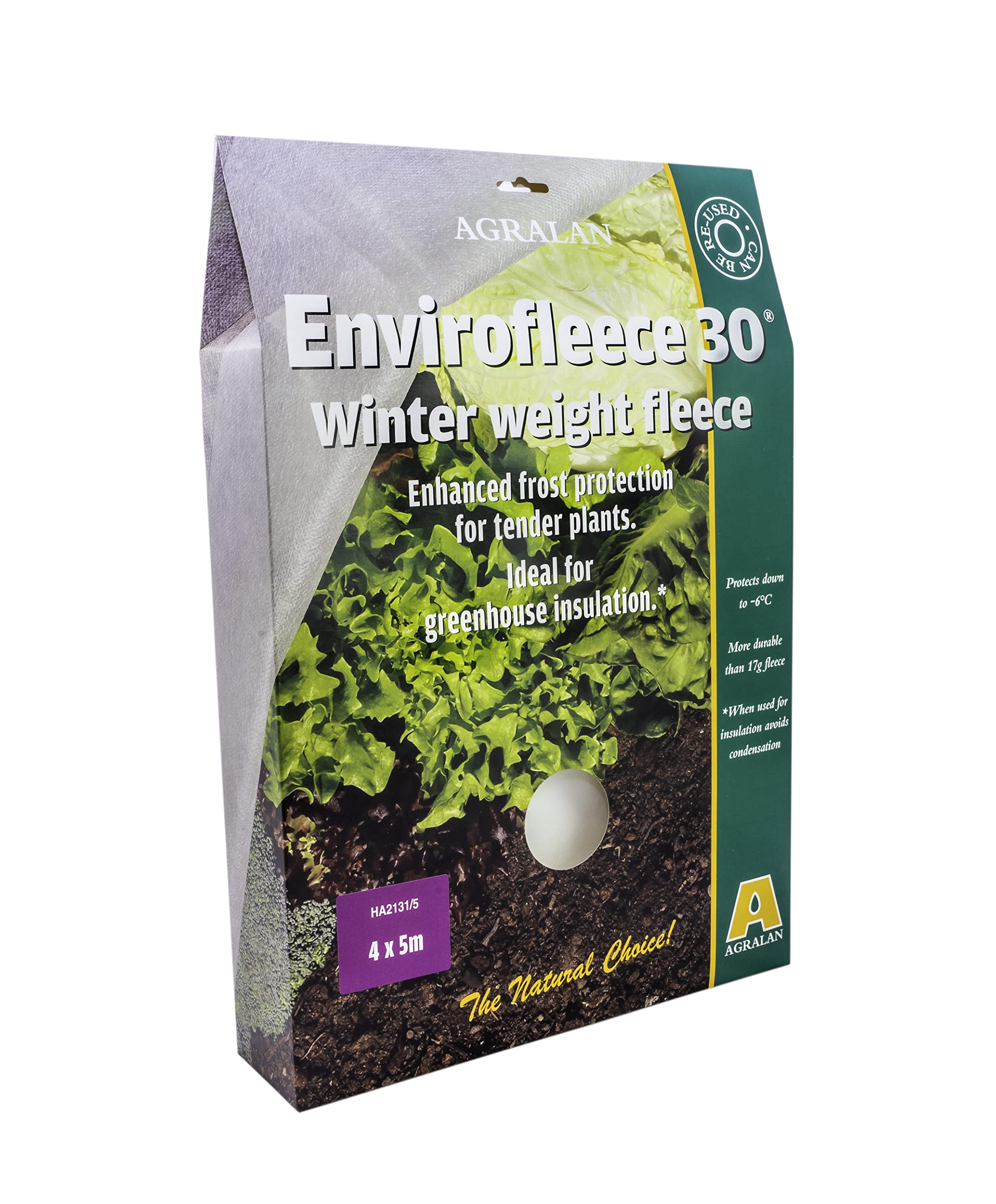 Agralan RHS Approved 30g Envirofleece | Heavy Duty Garden Fleece Plant Crop Frost Protection (4m x 5m)