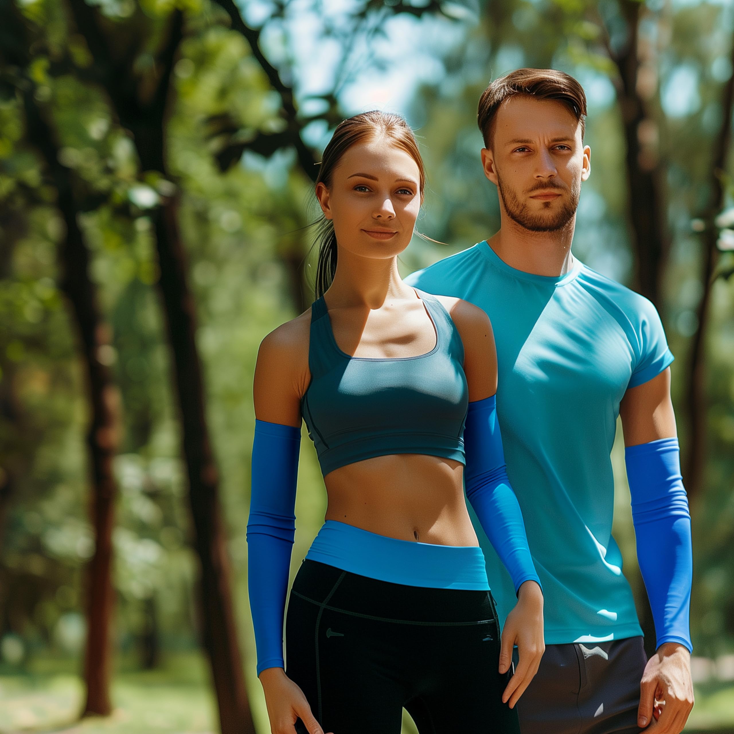 1 par bucwild Protección Solar de refrigeración de deportes Compresión Arm Sleeves – Jóvenes y Adultos tamaños – Béisbol Baloncesto Golf Tenis Running – 8 colores