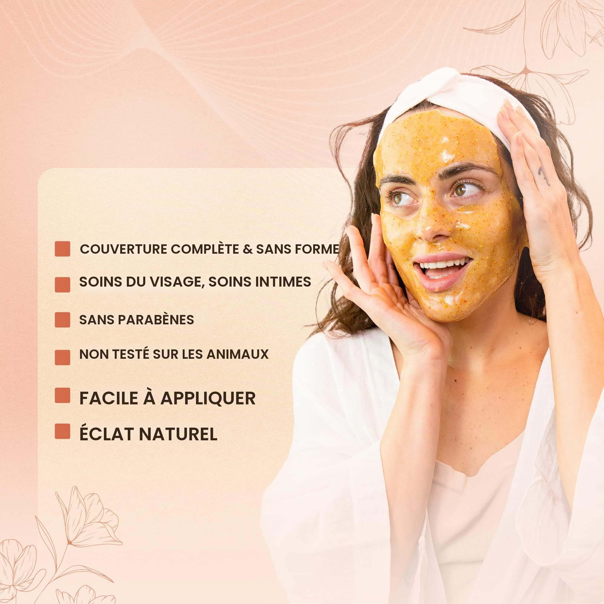 BRÜUN Jelly Mask Jar 24k Gold Mandelic AC Peel-Off Face Care Rubber Mask | 23 fl oz Skin Care Moisturizing Gel Mask Jar Spa Set