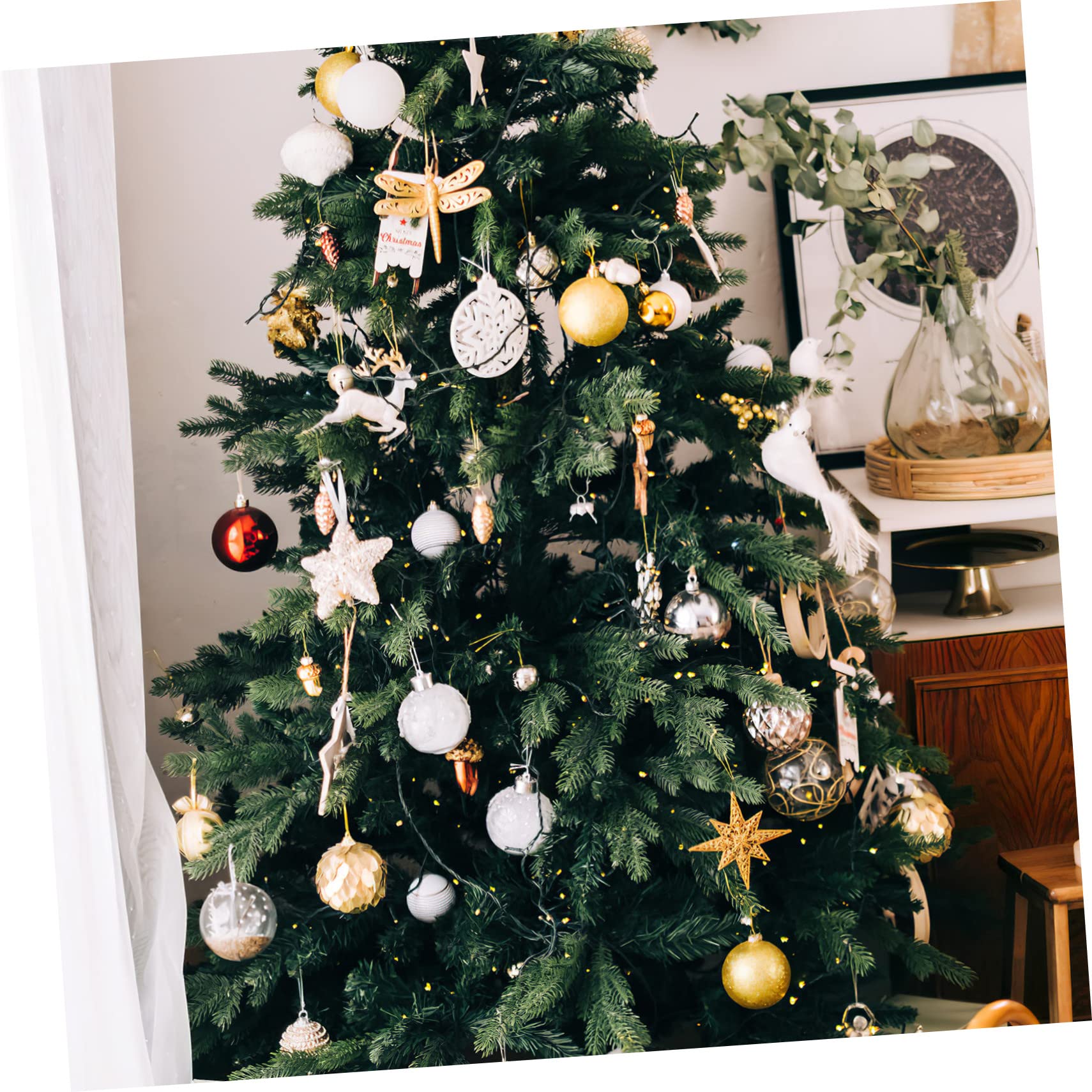 Alipis 5 Sätze Weihnachtsschmuck Weihnachtsdeko Weihnachtsstern Dekoration Weihnachtliche Hängende Hirschdekoration Weihnachtsbaumschmuck Weihnachtshirsch Weiß Schaum 4 Stück * 5