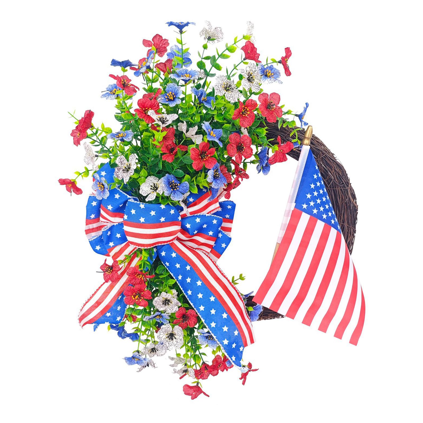 Kalttoy Decorative Flag Wreath Home Balconies Decors Garlands Celebrating Suitable for Independence Day Independence Day Flag Wreath