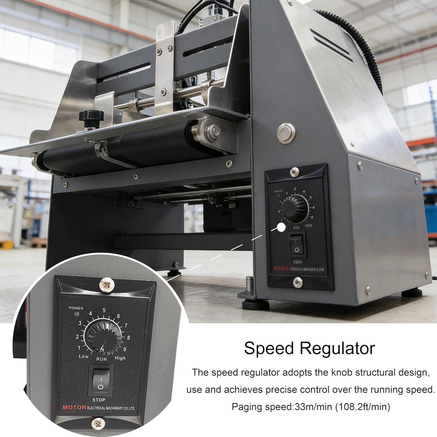 INTSUPERMAI Desktop Automatic Paging Inkjet Printer & Feeder Combo, Separation Range 50-300mm (1.9-11.8in), Print Height 2-12.7mm, for Cards, Paper Bags, Pouches Printing 220V