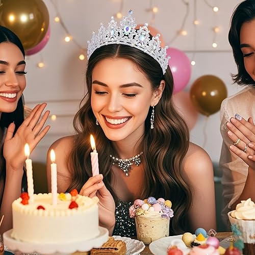 Miniatura 3 de Kamirola - Corona de reina y tiaras corona de princesa para mujeres y niñas, diademas de cristal para novia, princesa para bodas y fiestas (01)