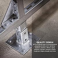 Vista 3 de Newhouse Electric Conector de base de poste cuadrado de acero Soporte de montaje de puntal de un solo canal en ángulo de acero de 3 pulgadas