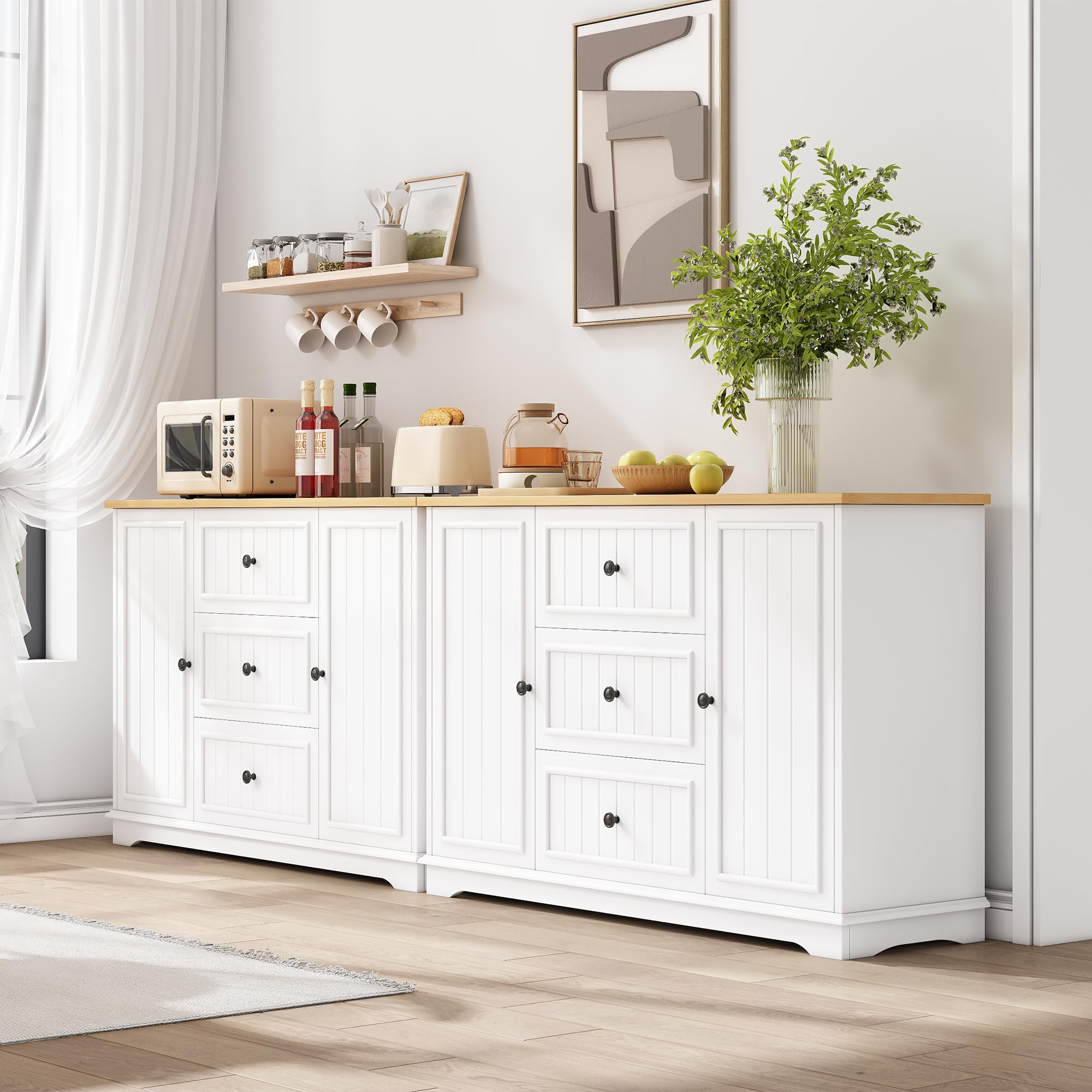 Moderne zentrale Kücheninsel mit 3 Ders & Tür, Multifunktion Küchenfell für Wohnzimmer & Flur, Slish Kochinsel mit Sto Solut