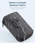 BAGSMART Electronics Organizer Travel Case, Travel Cable Organizer Bag, Charger Organizer, Travel Essentials, Cord Organizer, Tech Organizer as Travel Accessories for Charger, Phone, Earphone, Black