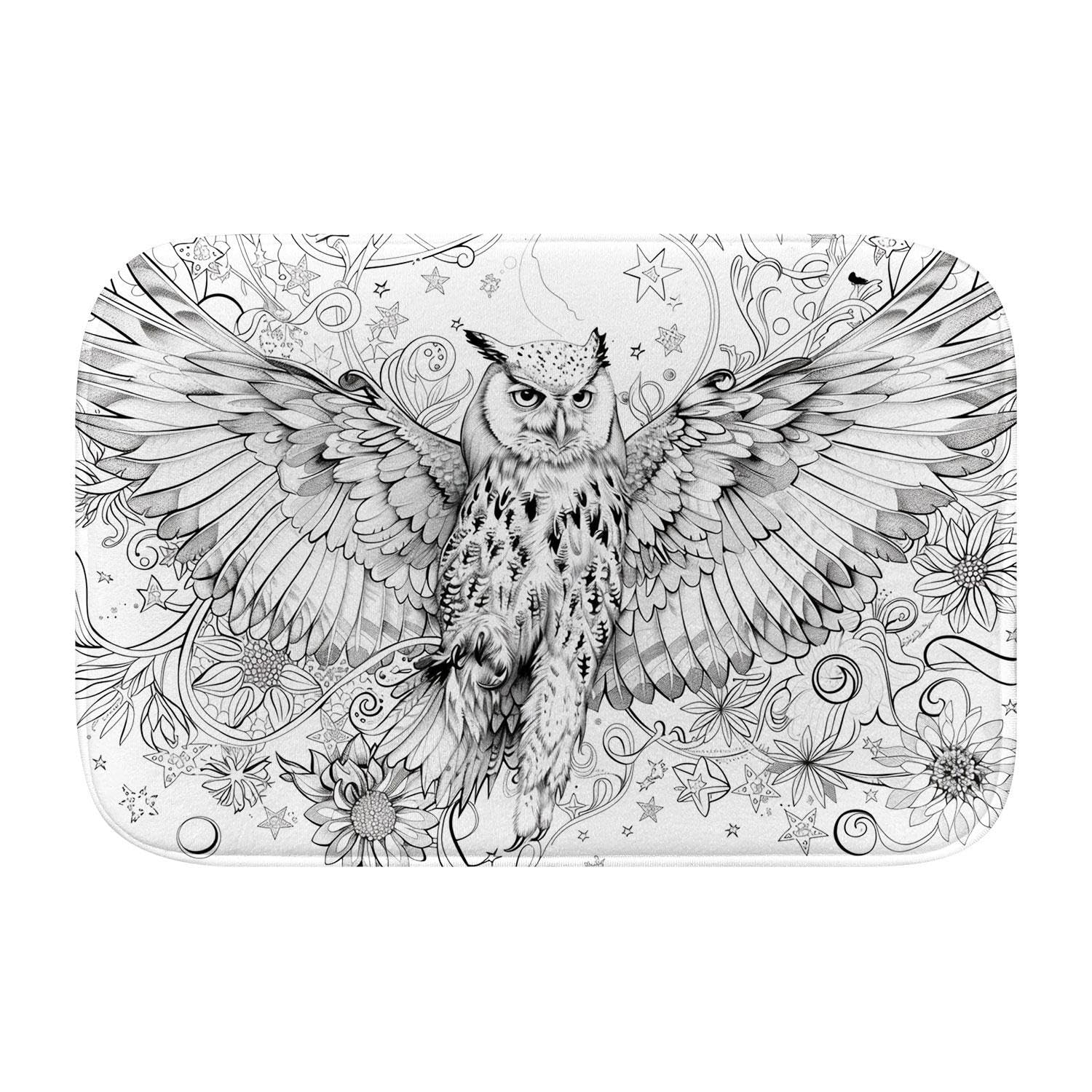 Tapis de bain design moderne Hibou 788 pour une salle de bain chaleureuse