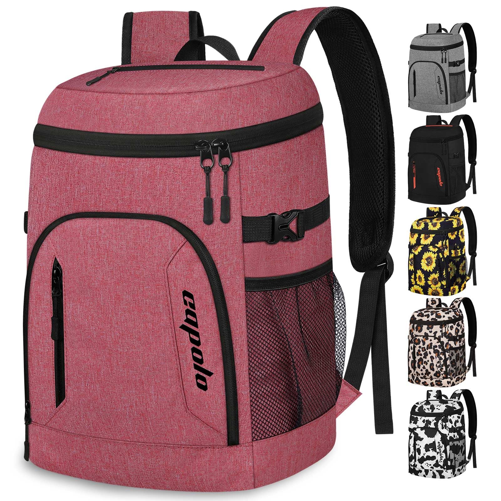 Capolo Cooler Backpack for Men Women Insulated Backpack Cooler Leak Proof Thermal Bag Beverage Soft Cooler Bag Lunch Backpack for Camping 30/45 Cans