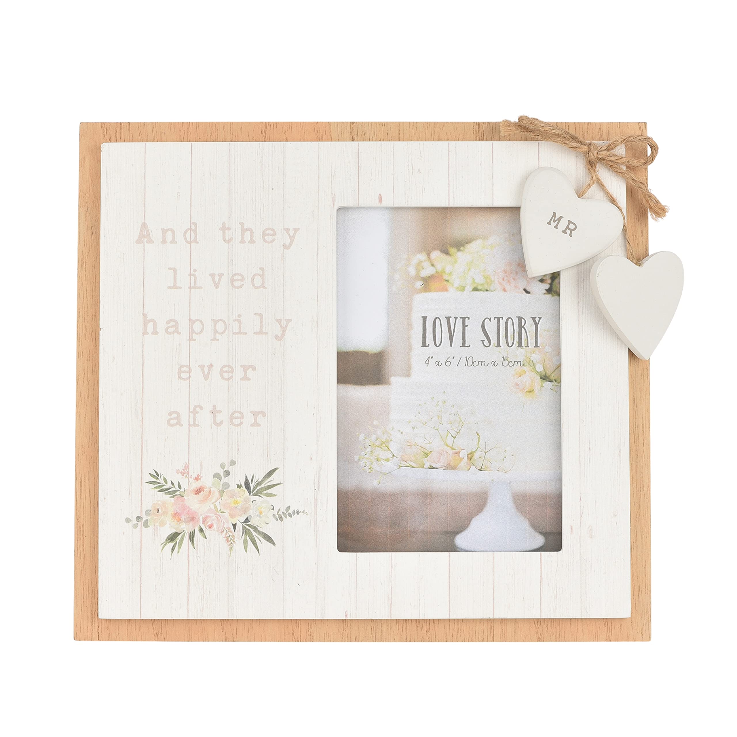 Amore Love Story Mdf Photo Frame 4' X 6' 'Happily Ever After'