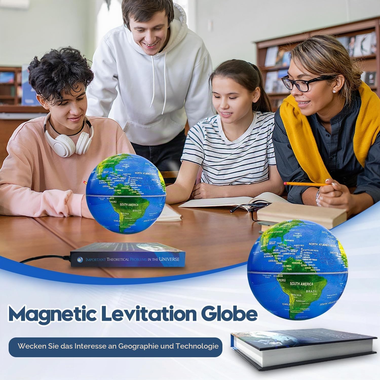 Flagest Magnetischer Schwebender Globus mit LED Nachtlicht