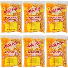 Mega-pop Popcorn 6 count, Oil and Salt Kit with Coconut Oil - Flavored Popcorn - Butter Corn/Oil/Salt Kits,8 oz