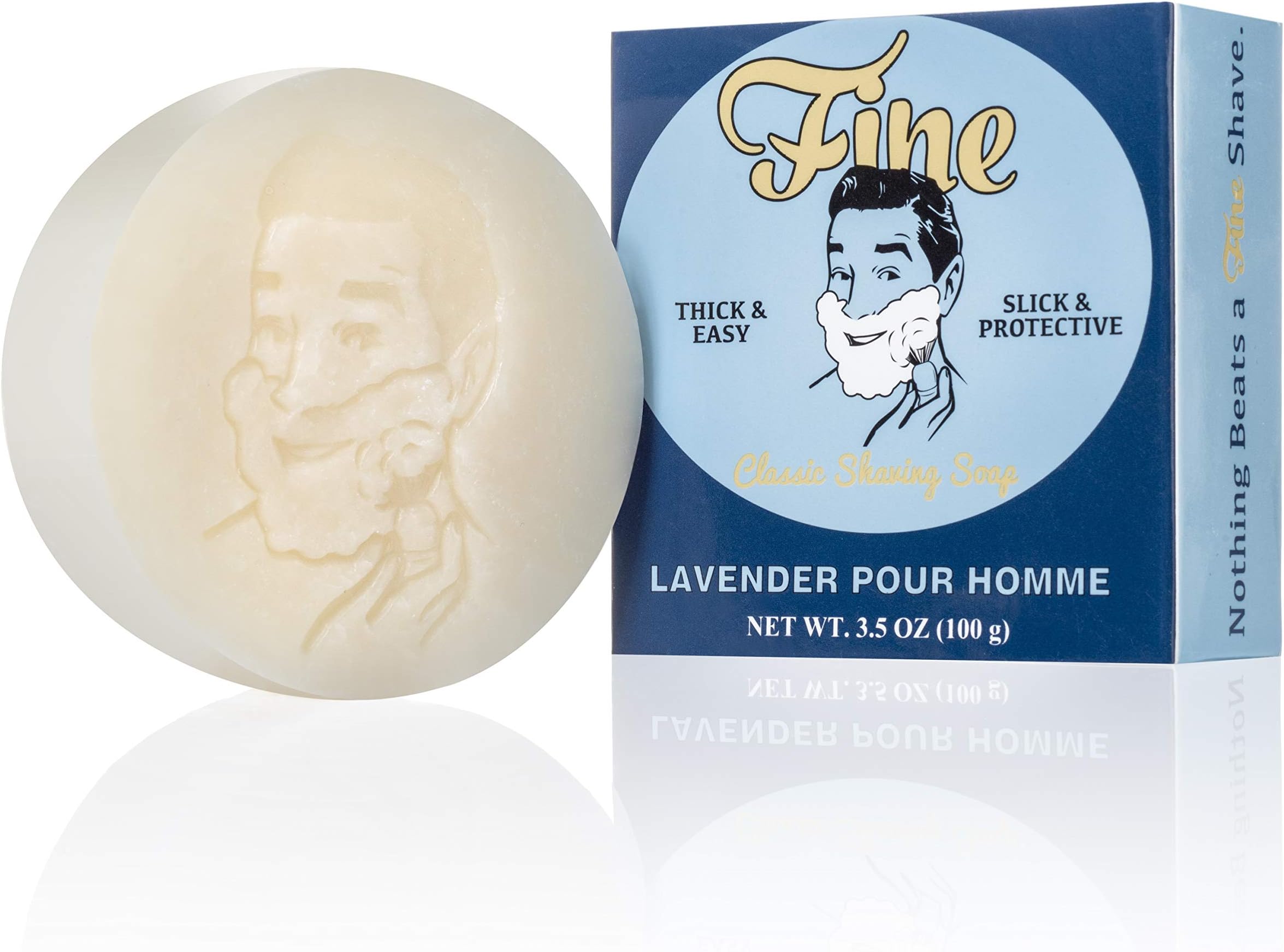Fine Accoutrements Lavender Pour Homme Classic Shaving Soap, 100 g