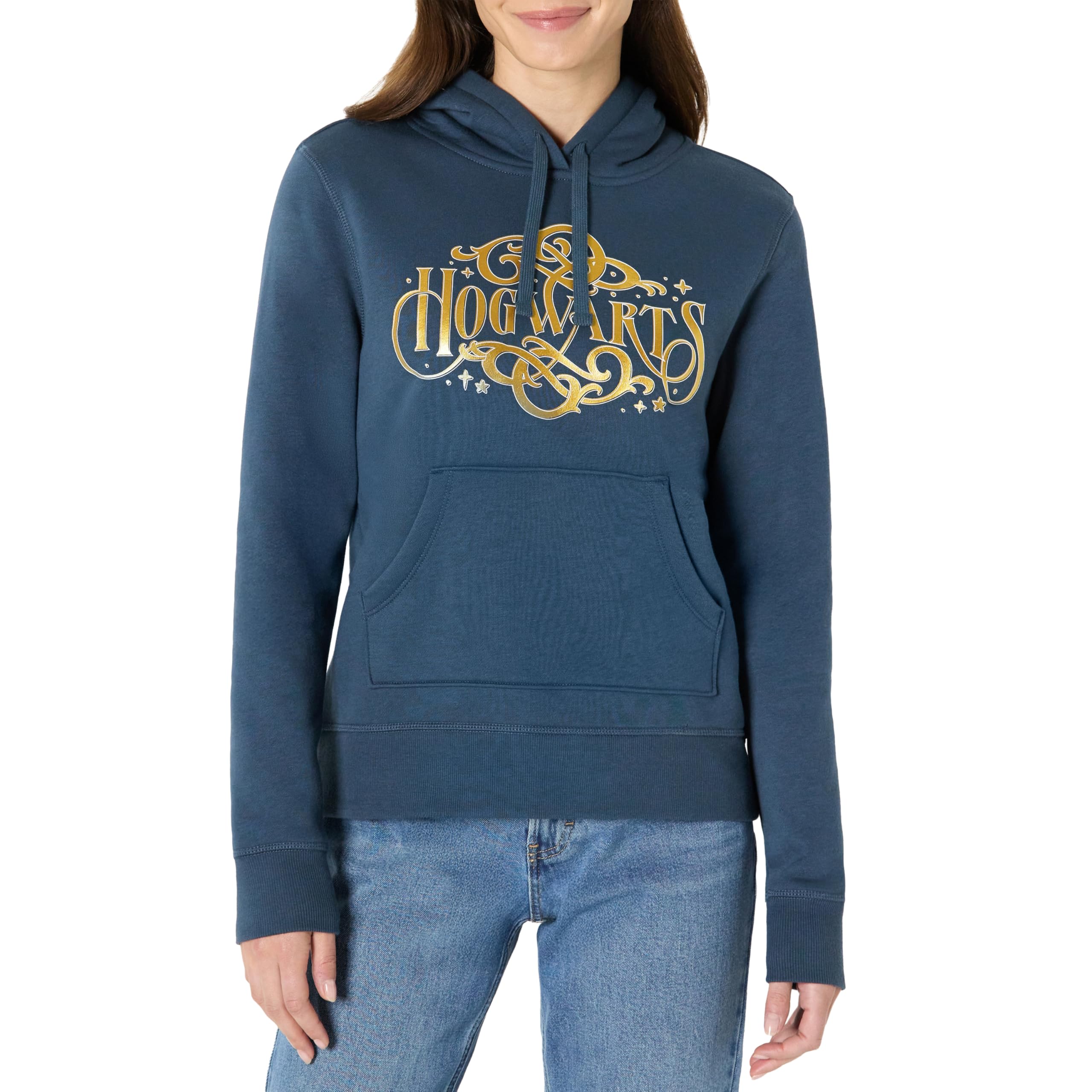 Amazon Essentials Harry Potter - DC Comics - Looney Tunes Women's Fleece Pullover Hoodie Sweatshirts, Hogwarts, Large