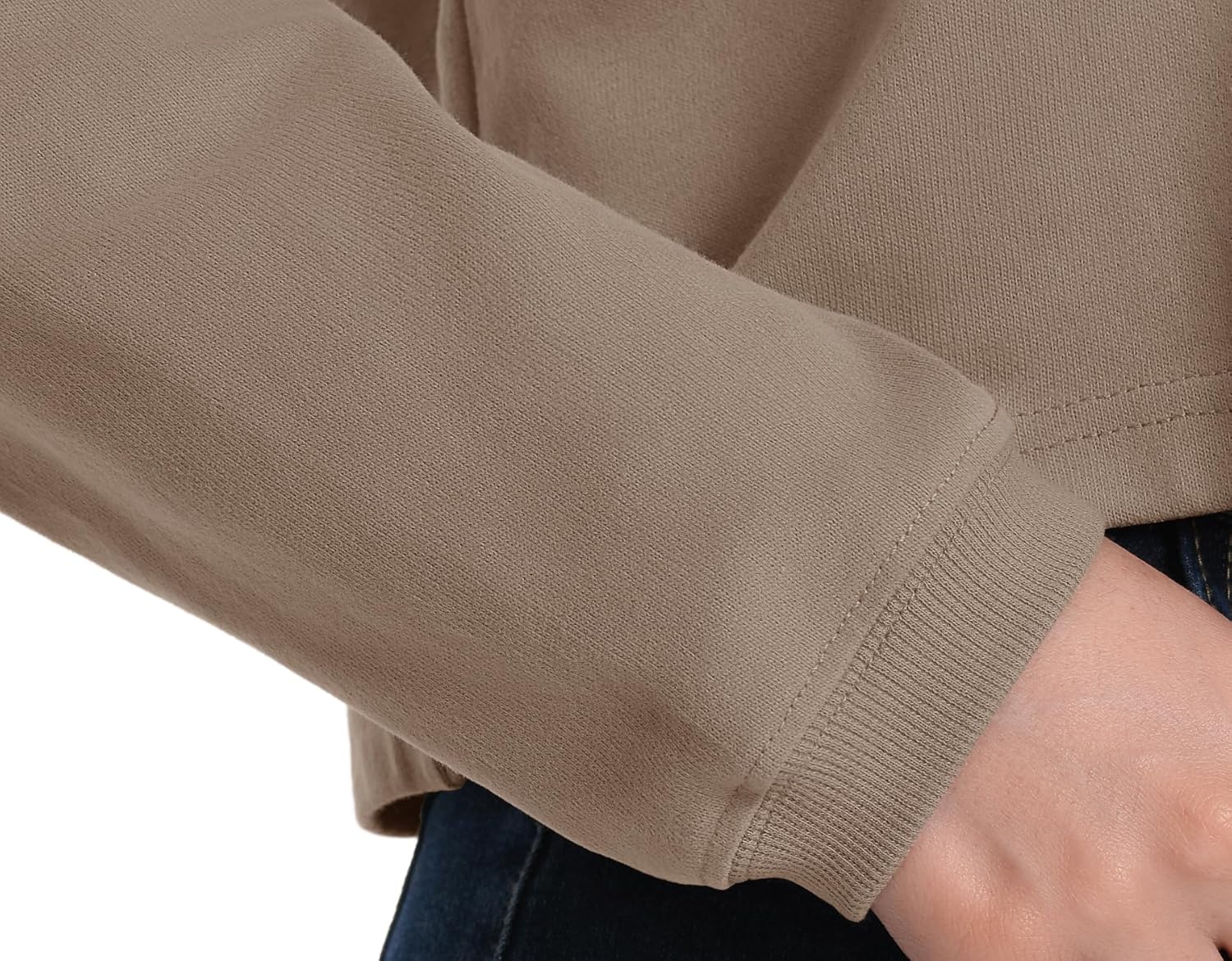 Auriviz Cropped Sweatshirts for Women Oversized Crewneck Sweaters Long Sleeve Tops Fall Winter Pullover Workout Shirts - Image 5