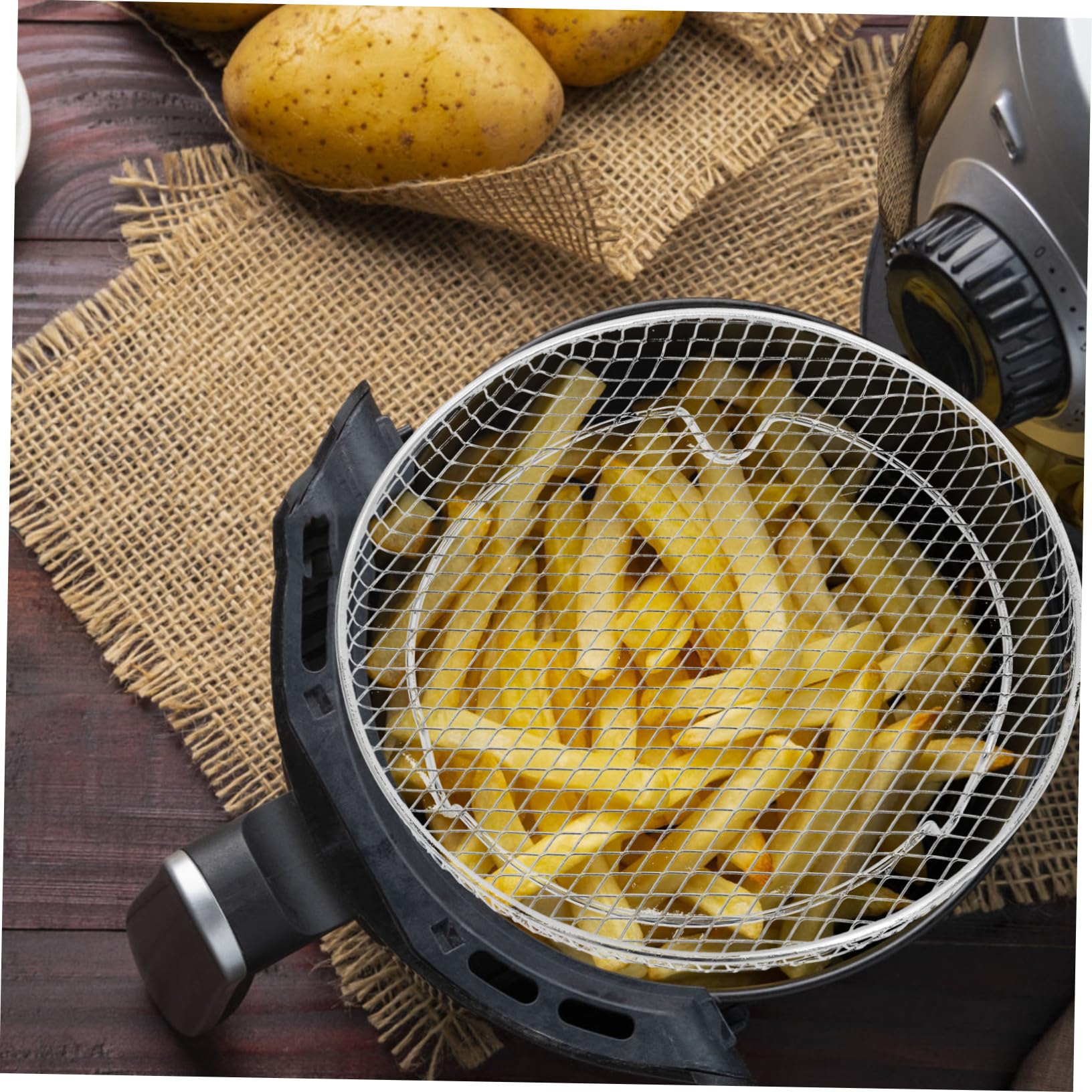 Accessorio per Friggitrice ad Aria, Set 1 Pezzo in Acciaio Inox Argento