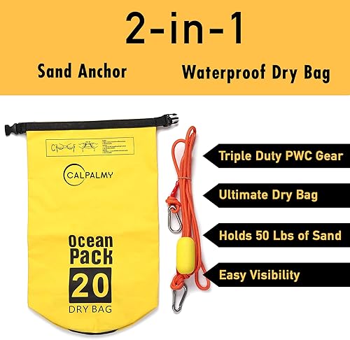 Miniatura 3 de CALPALMY - Bolsas secas impermeables 2 en 1 anclaje de arena para barcos