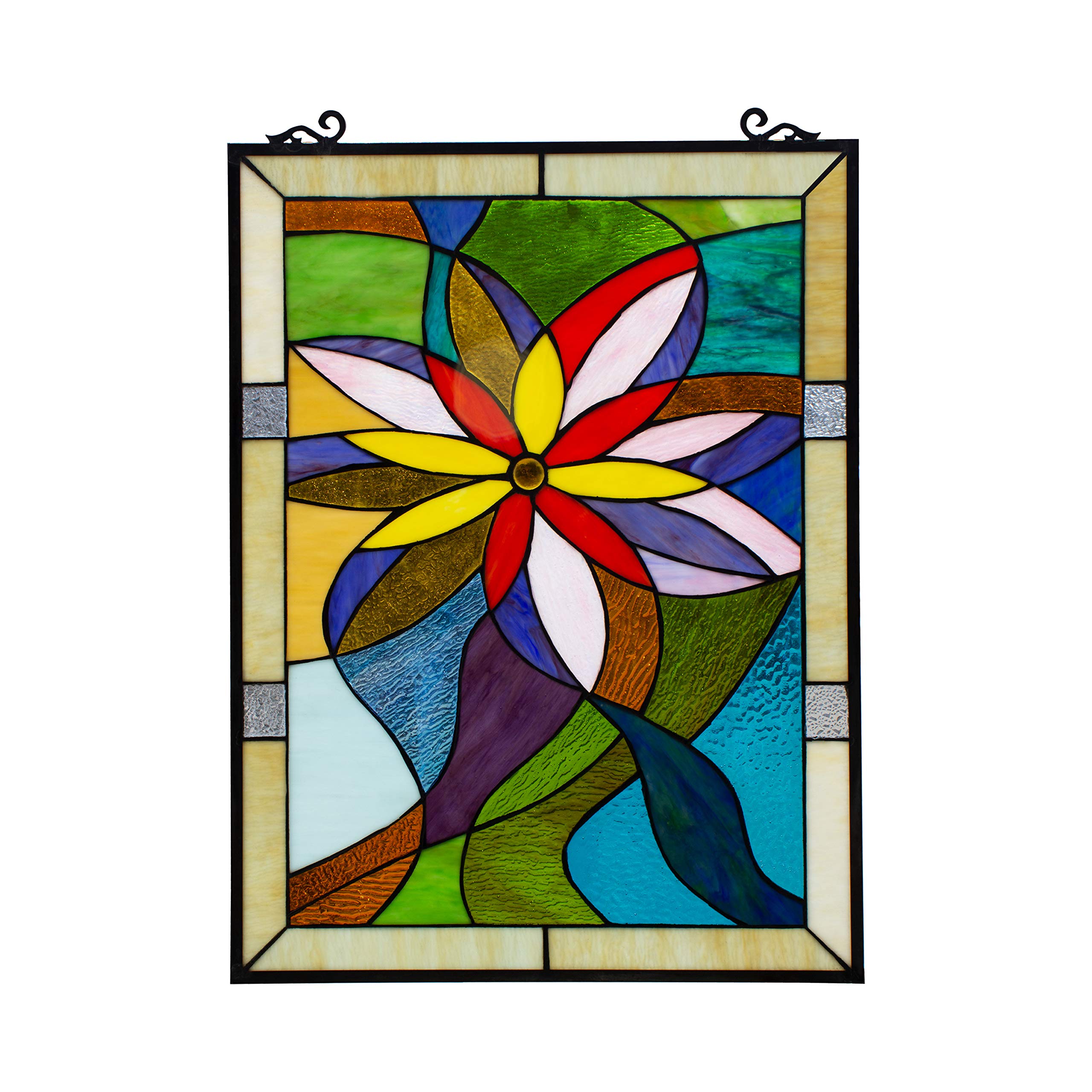 RADIANCE goods Tiffany-Style Floral Window Panel 24