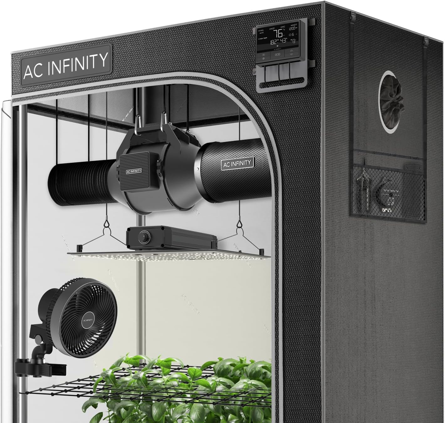 Compact Black Mylar Indoor Grow Tent Kit with Smart Controls