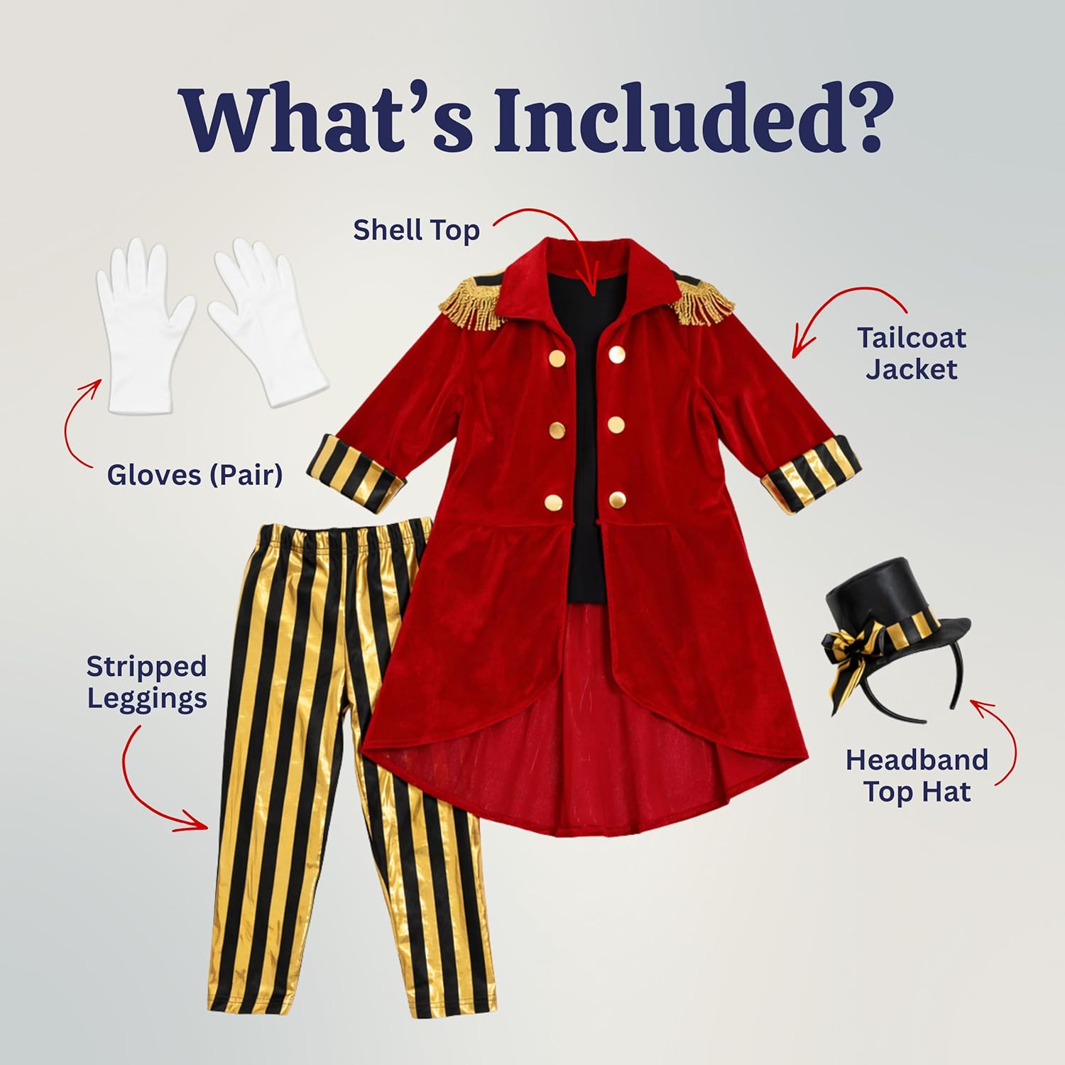 Dress Up America Ringmaster Girl Costume – Circus Outfit for Kids, Carnival Costume for Dress Up, Halloween & Themed Parties