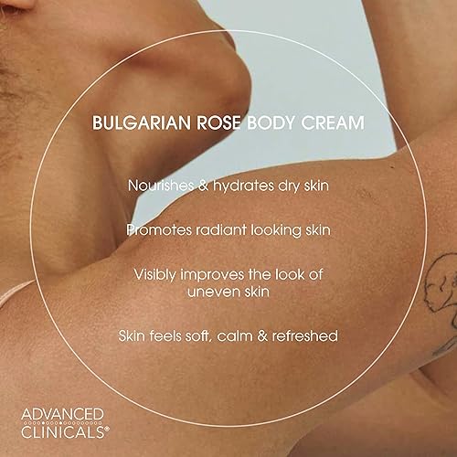 Miniatura 6 de Advanced Clinicals Crema de rescate antienvejecimiento de rosas búlgaras para el cuidado de la piel hidratante para la cara y el cuerpo hidratante