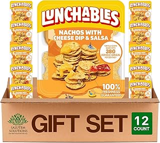 Nachos Cheese Dip & Salsa Snack Kit, 4.4 oz, Gift Set – Pack of 12