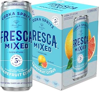Fresca Mixed Vodka Spritz Gluten-Free Canned Cocktail, 4 pk, 12 fl oz Cans, 5% ABV