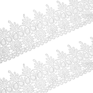 6-Yard lace Decorative Ribbon, Sewing Crafts, Gift Packaging, Clothing Decoration, Wedding Dress Decoration (6 Yards of Wh...