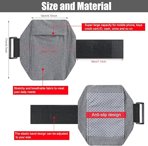 Miniatura 2 de Jadive Paquete de 2 correas para las piernas del teléfono celular, soporte para teléfono inteligente, banda antideslizante para el tobillo, correas