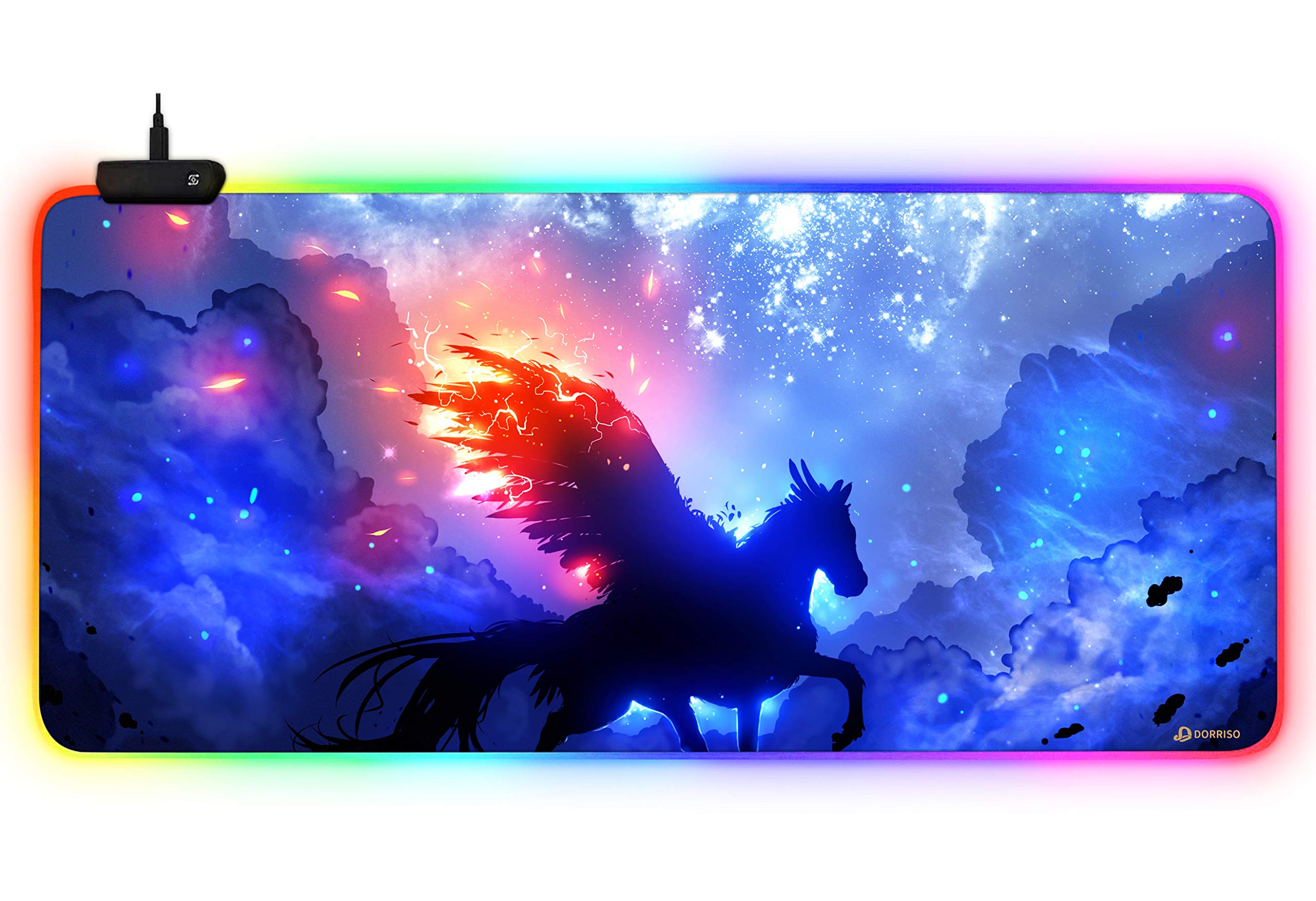 Nowa gamingowa podkładka pod mysz, duża RGB, 900 x 400 x 3 mm, klawiatura LED, rozszerzona podkładka pod mysz, XXL, antypoślizgowa gumowa podstawa, mata na biurko do komputera, laptopa, komputera, komputera, biurka, duże maty pod mysz do gier, niebieski k