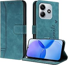 Compatibili con Redmi Note 14 4G Custodia, Flip Cover Custodia Protettiva in Pelle PU con Portafoglio, Funzione Supporto Custodia per Redmi Note 14 4G Green HX