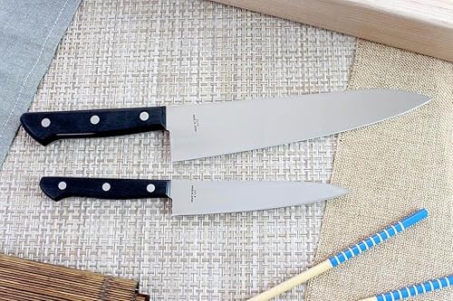 Miniatura 5 de MAC Knife Chef Series - Juego de 2 cuchillos de iniciación – Cuchillo de chef estilo Gyutou de 8.5 pulgadas y cuchillo utilitario de 5.5 pulgadas,
