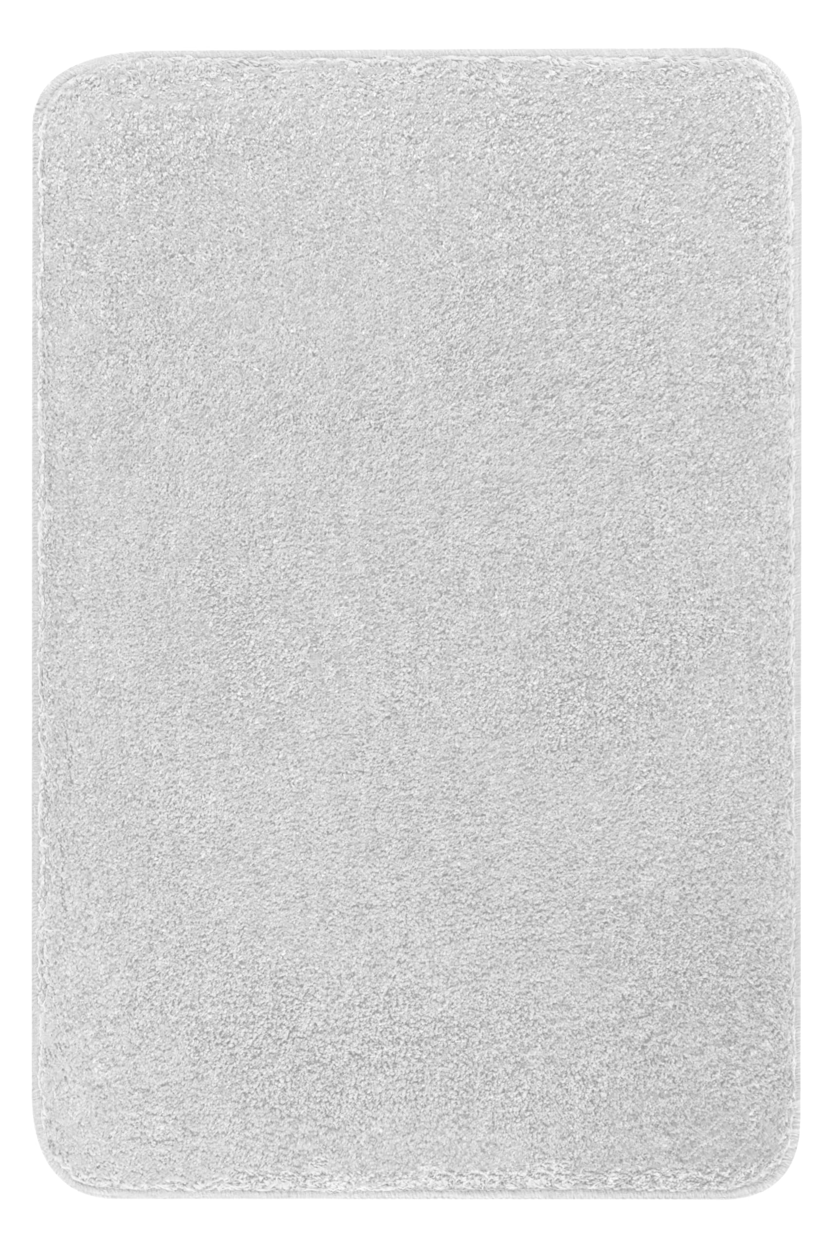 Kleine Wolke Badteppich Meadow Silbergrau 70 x 120 cm | OEKO-TEX zertifiziert, rutschhemmende Unterseite, für Fußbodenheizung, maschinenwaschbar, 100% Polyester