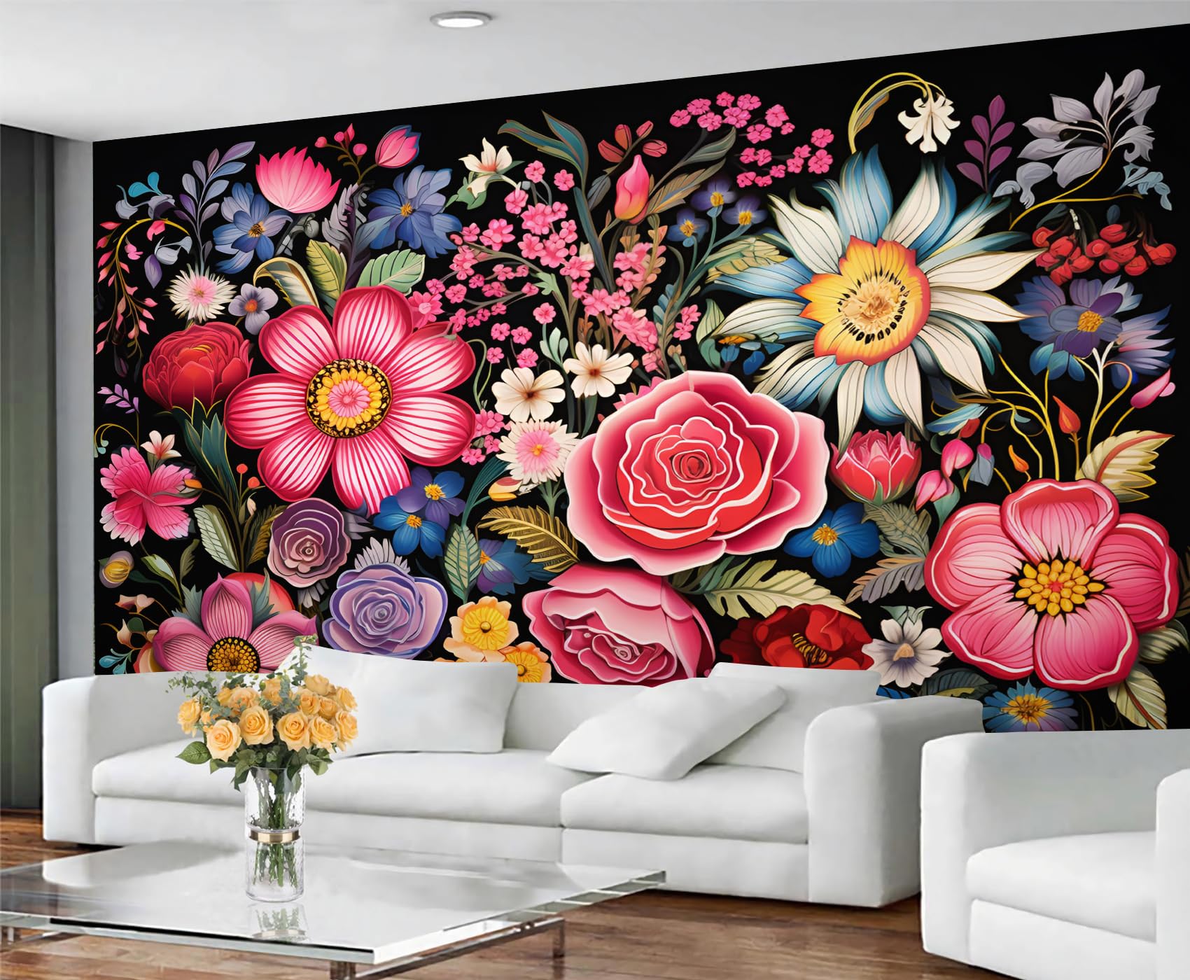 Papier peint coloré pour salon et chambre créant une ambiance nature douce