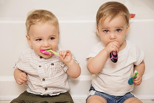 Miniatura 3 de Farber Baby  Cepillo de dientes para niños pequeños (paquete de 4) - Cerdas extra suaves, sin BPA, mango calmante para el anillo de dentición, 0-2
