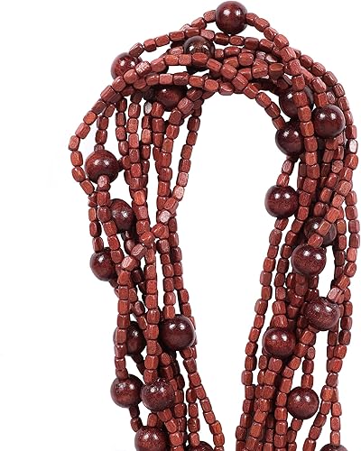 Miniatura 4 de Foreate Cortinas hechas a mano con cuentas para puerta, de madera natural, hippie para pasillo, 35.5 x 75 pulgadas, cortinas de puerta, divisor de