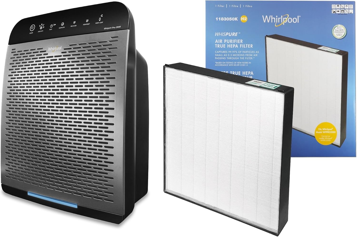 Whirlpool Whispure WPPRO2000 & Extra Genuine HEPA