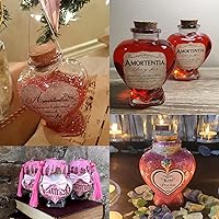 Vista 7 de 3 tarros de vidrio en forma de corazón con tapas de corcho, recipiente lindo de 2.7 onzas, 2.5 x 1.68 x 2.95 pulgadas, botellas de vidrio pequeñas