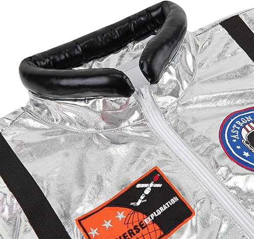 Miniatura 4 de Haorugut Disfraz de astronauta para adultos, disfraz de astronauta para mujer, disfraz de espacio de vuelo