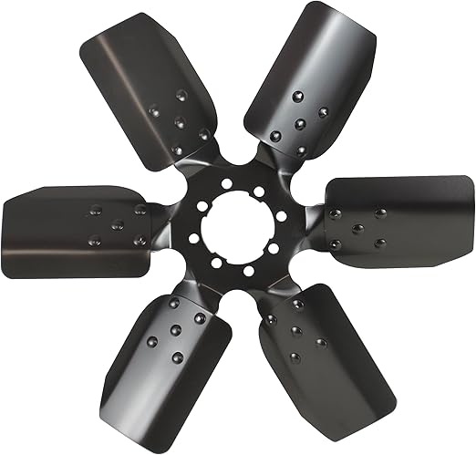Derale 17917 Heavy Duty Fan Blade Series 1000 17" Steel Clutch Fan Reverse Rotation , Black