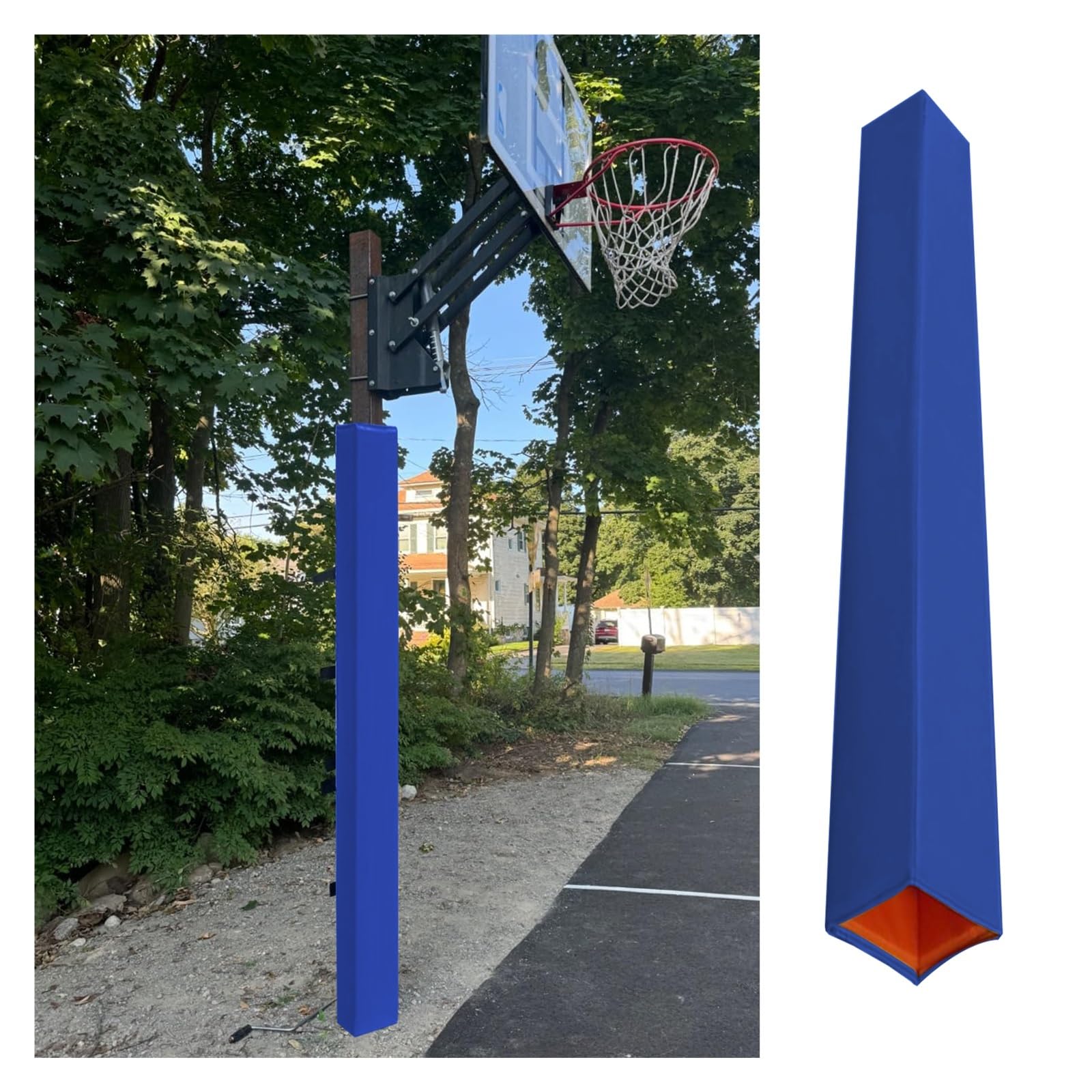 Wytrzymałe osłony do kwadratowych słupków do koszyka - ochraniacze na każdą pogodę do wiaty i podjazdów - kompatybilne z słupkami 4"x4", 5"x5", 6"x6", 6"x8" i 8" x