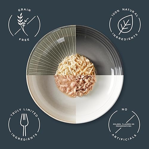 Miniatura 2 de Reveal Alimento húmedo natural para gatos, 18 unidades, sin granos, ingredientes limitados, sardina con caballa en caldo, tazas de 2.12 onzas