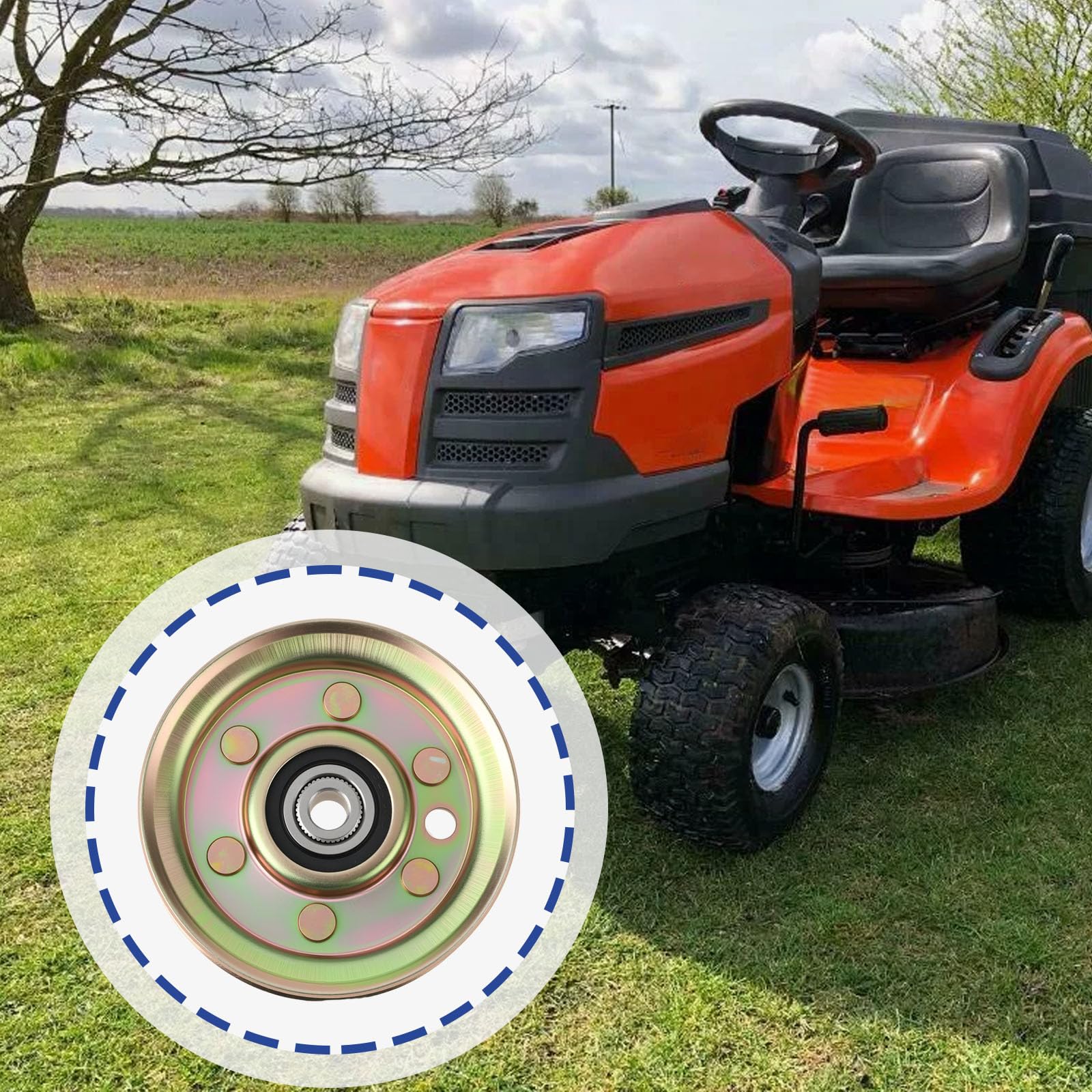 Poulie de renvoi pour tondeuse à gazon 532173438 compatible avec Husqvarna CT CTH GT GTH LT