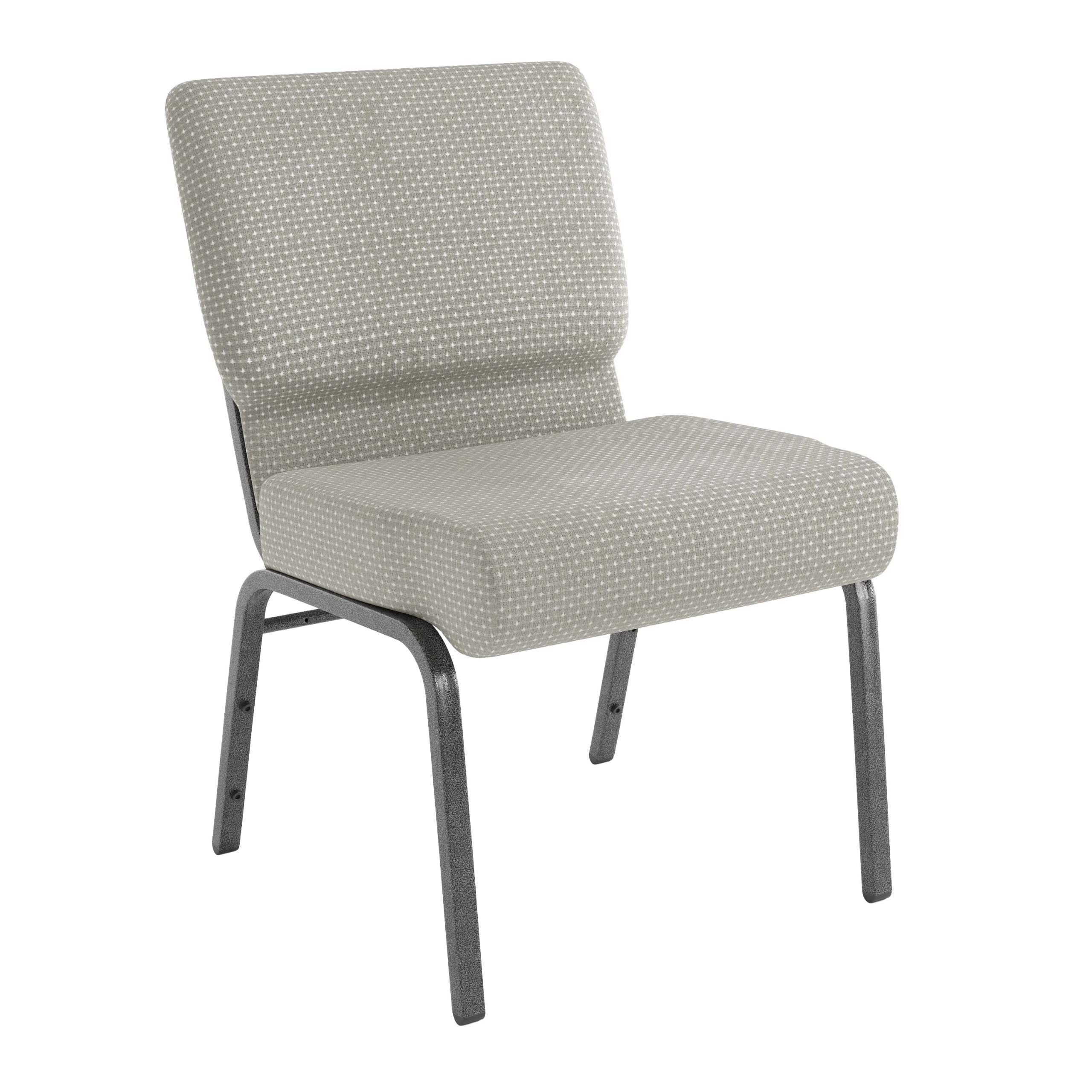 Photo 1 of ***MISSING PARTS***
Missing Chair Backs
Flash Furniture 4 Pack HERCULES Series 21''W Church Chair in Gray Dot Fabric - Silver Vein Frame