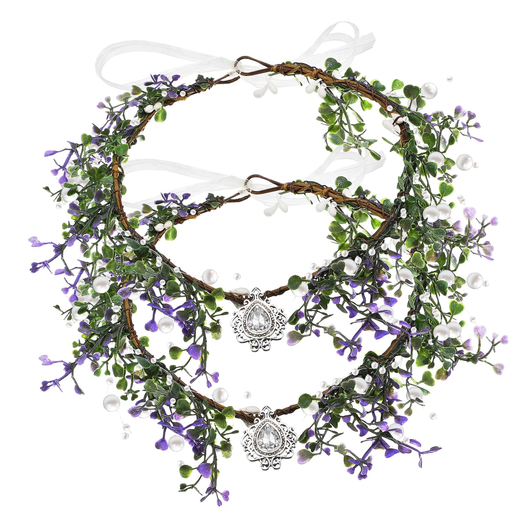 VALICLUD 8stücke Blumenkrone Stirnband Für Frauen Handgefertigte Haarschmuck-kopfbedeckung Mit Einzigartigem Strass Für Hochzeit Party Und Besondere Anlässe